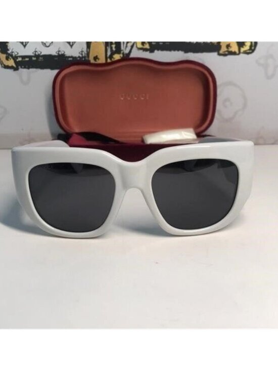 New Authentic  Gucci GG1545S 003 – Light Grey Oversized Square Sunglasses ✨ main image 10